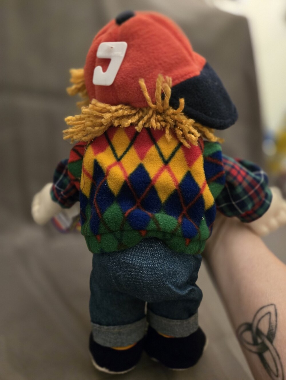 Sweetie Pie Kids Brandon Doll 16” Plaid Shirt Yarn Hair Retro 90s Outfit W/ Tags - Picture 6 of 8